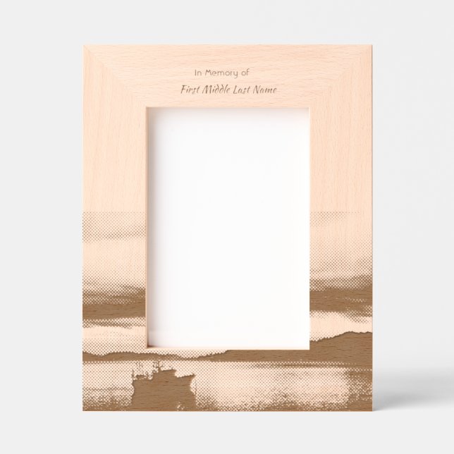 Memorial Keepsake  Fishing Boat Fisherman Etched Frames (Front)