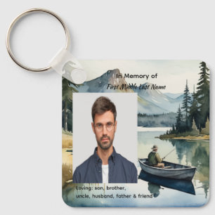 Memorial Keepsake Fishing Lake in Boat Key Ring