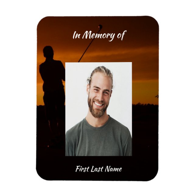 Memorial Keepsake Golfer Golfing Golf Magnet (Vertical)