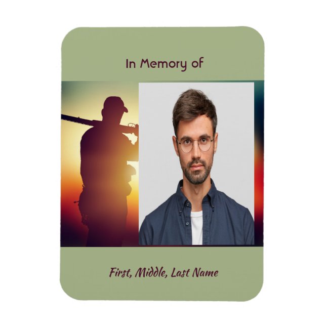 Memorial Keepsake Hunter Stag Deer Magnet (Vertical)