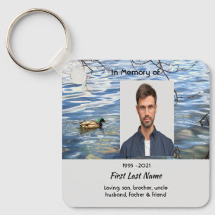 Memorial Keepsake Lake Ducks Birds Key Ring