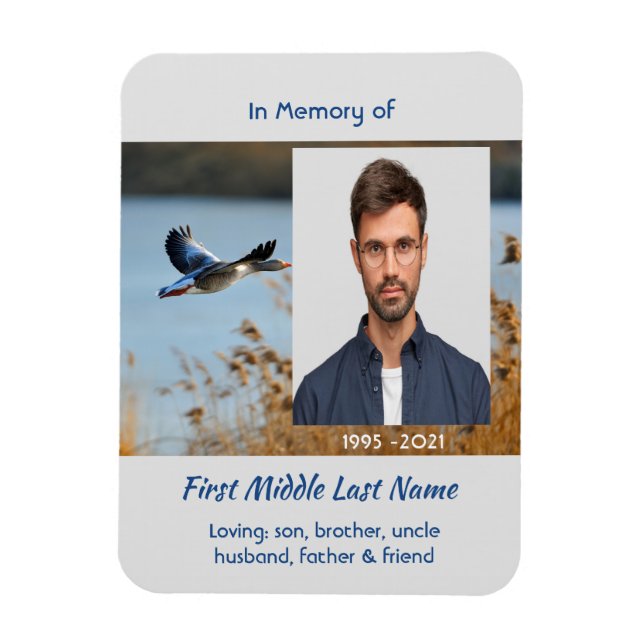 Memorial Keepsake Lake Geese Birds Magnet (Vertical)