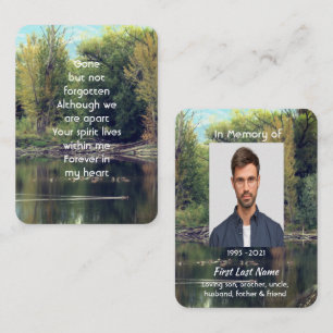 Memorial Keepsake Lake Pond Park Ducks Business Card