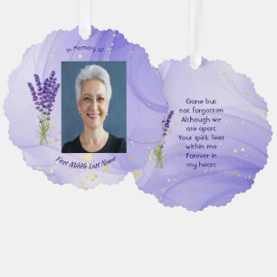 Memorial Keepsake Lavender Garden Flower Tree Decoration Card