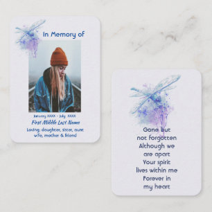 Memorial Keepsake Memorial Dragonfly Business Card