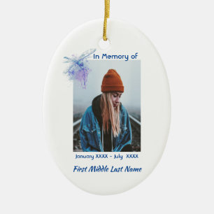 Memorial Keepsake Memorial Dragonfly Ceramic Tree Decoration