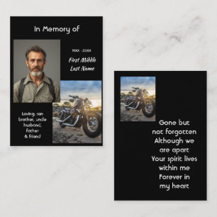 Memorial Keepsake Motorcycle Chopper Business Card