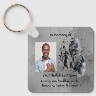 Memorial Keepsake Music Jazz Band Key Ring