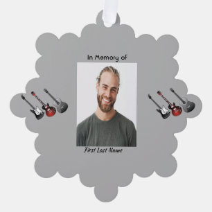  Memorial Keepsake Musician Guitar Music  Tree Decoration Card