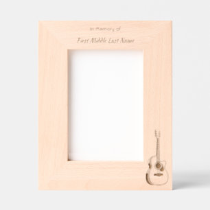 Memorial Keepsake Musician Piano Guitar Etched Frames