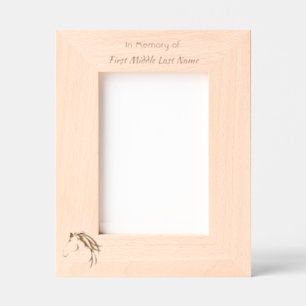 Memorial Keepsake Pastel Horse Art Etched Frames