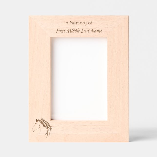 Memorial Keepsake Pastel Horse Art Etched Frames (Front)