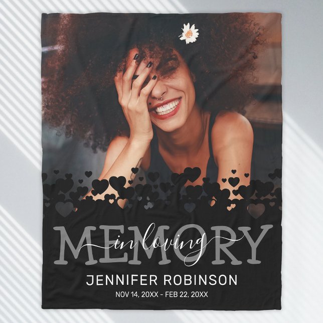 Memorial Keepsake Photo Tribute Fleece Blanket (Creator Uploaded)