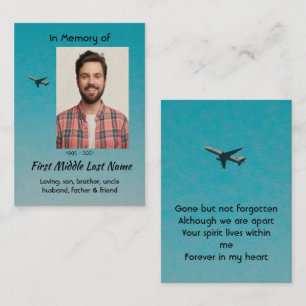 Memorial Keepsake Pilot Airplane Flying Business Card