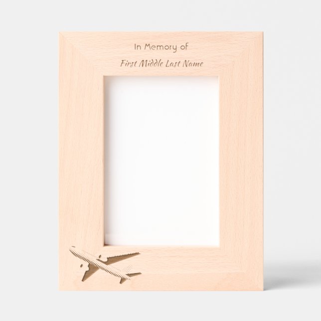  Memorial Keepsake Pilot Airplane Flying Etched Frames (Front)