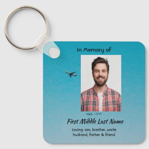 Memorial Keepsake Pilot Airplane Flying Key Ring