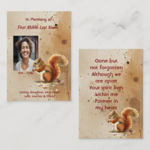 Memorial keepsake Red Squirrel Business Card