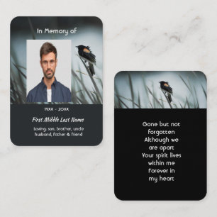 Memorial Keepsake Red-wing Blackbird Business Card