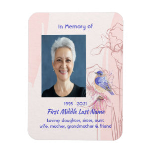 Memorial Keepsake Remembrance Bluebird Garden Magnet