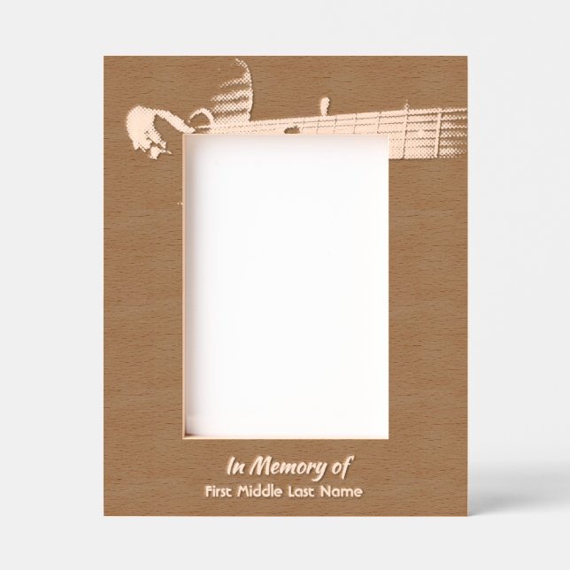Memorial Keepsake Remembrance Music Guitar  Etched Frames (Front)