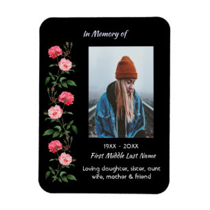 Memorial Keepsake Roses Garden Flowers Magnet