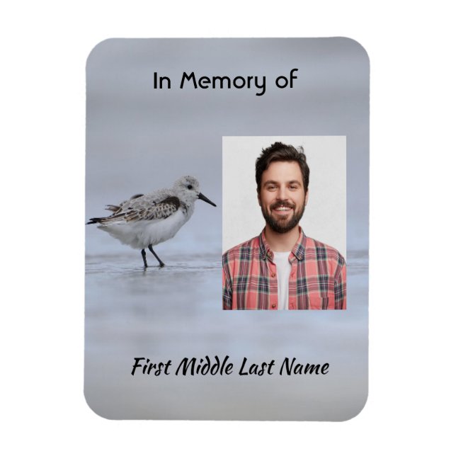  Memorial Keepsake Sandpiper Shore Bird  Magnet (Vertical)