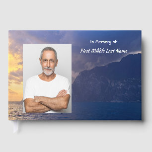 Memorial Keepsake Sea Sky Cloud Island Guest Book
