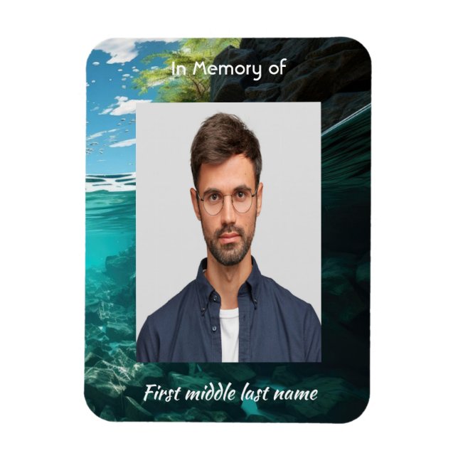 Memorial Keepsake Service Deep Sea Diving Diver Magnet (Vertical)