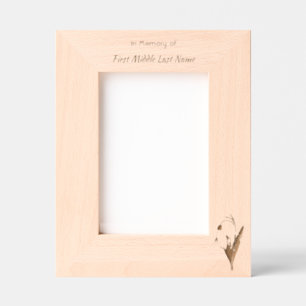 Memorial Keepsake Snowdrop Flowers Etched Frames