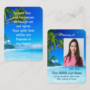 Memorial Keepsake Tropical Beach Exotic Business Card