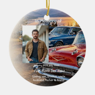 Memorial Keepsake Vintage Collectable Cars Classic Ceramic Tree Decoration
