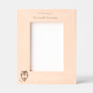 Memorial Keepsake Wolf Wolves Animal Etched Frames