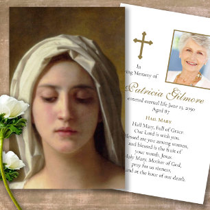 Memorial Loss Madonna Prayer Sympathy Cards