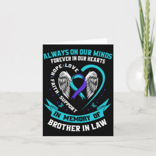 Memorial Loss Of Brother In Law Awareness Card