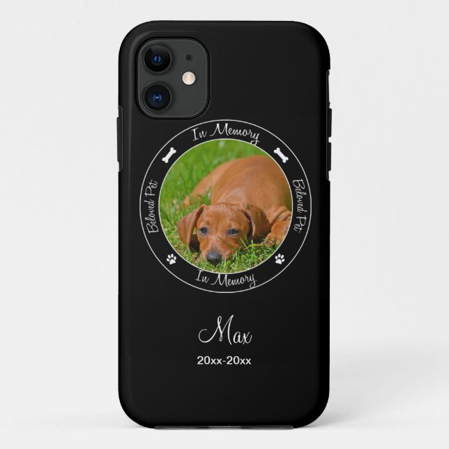 Memorial - Loss of Dog- Custom Photo/Name Case-Mate iPhone Case (Back)