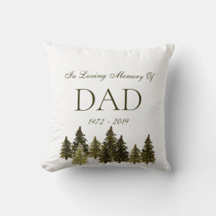 Memorial Loss Of Loved One Rustic Forest Cushion