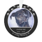 Memorial Loss Pet Photo Name Black
