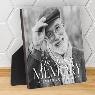 Memorial Loving Memory Simple Modern Photo Plaque