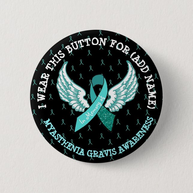 Memorial MG Warrior Awareness Ribbon Button (Front)