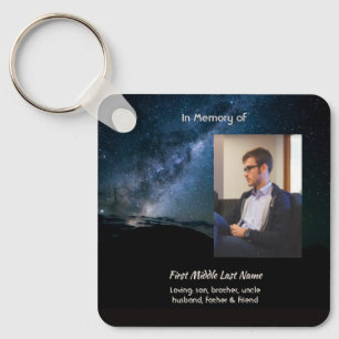 Memorial Milky Way Starry Night Sky  Key Ring