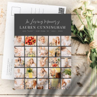 Memorial Minimalist Modern Simple 25 Photo Collage