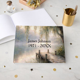 Memorial Misty Lake Dock with Willow Tree Guest Book