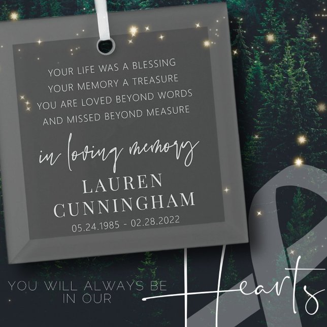 Memorial Modern Elegant Simple Chic Glass Tree Decoration (Creator Uploaded)