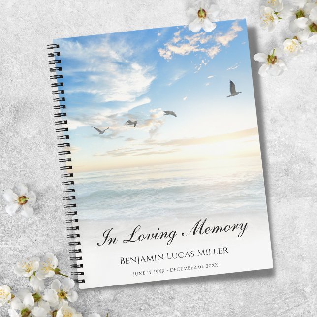Memorial or Funeral Beach Ocean Water Notebook (Creator Uploaded)