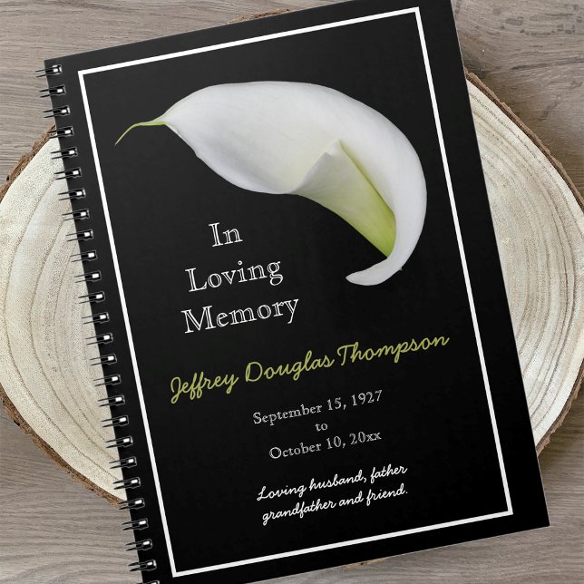 Memorial or Funeral Guest Book Notebook - Lily (Creator Uploaded)