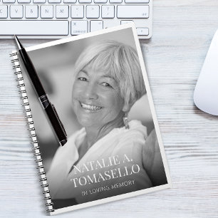 Memorial or Funeral Photo Guest Book Notebook