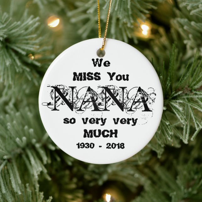 Memorial Ornament NANA Loving Memory Personalised (Tree)