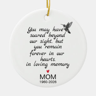 Memorial Ornament, Sympathy Gift for Family loss Ceramic Tree Decoration
