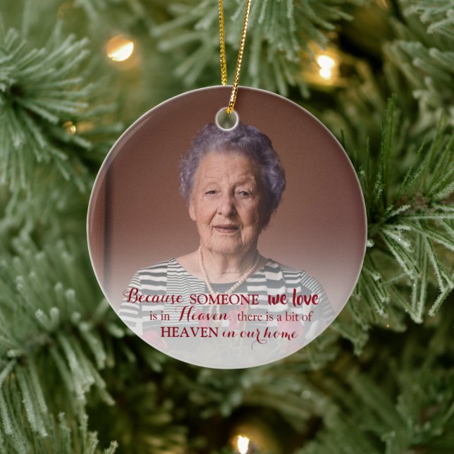 Memorial Ornaments with Photo Christmas (Tree)