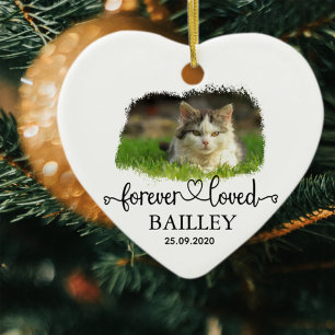 Memorial Pet Photo and Name Ceramic Tree Decoration